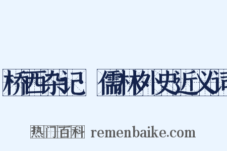 桥西杂记·儒林外史近义词是什么意思的图片
